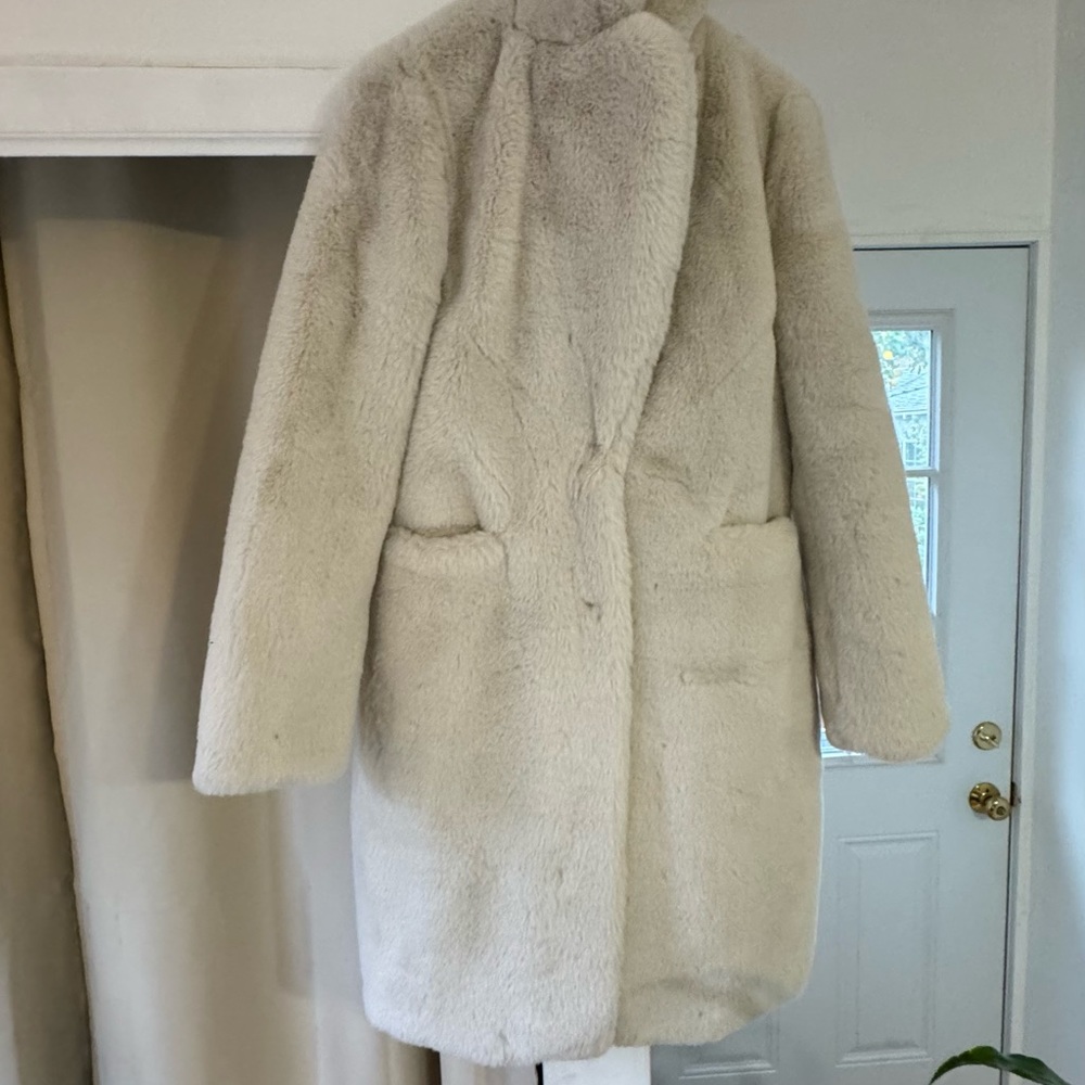 Nasty Gal Collection Faux Fur Coat White / Cream